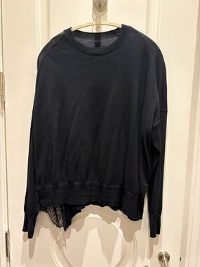 All Saints Black Crew Neck Sweater